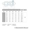 1 pc. Swivel Eye-to-Fork Shackle, 5 x 60 mm, A4 Stainless Steel view 2