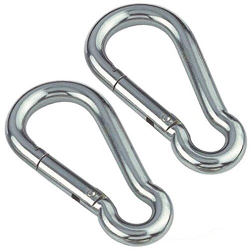 2 x 4 x 40 mm V4A Stainless Steel Firefighter Carabiner Hooks