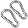 2 x 4 x 40 mm V4A Stainless Steel Firefighter Carabiner Hooks view 1