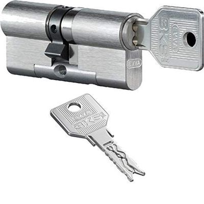 EVVA 3KS plus Double Cylinder, KZS, 6 Keys, 36/41 mm, BSZ Emergency Function
