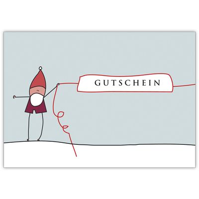 Kartenkaufrausch Funny Elf Christmas Card for Family and Business