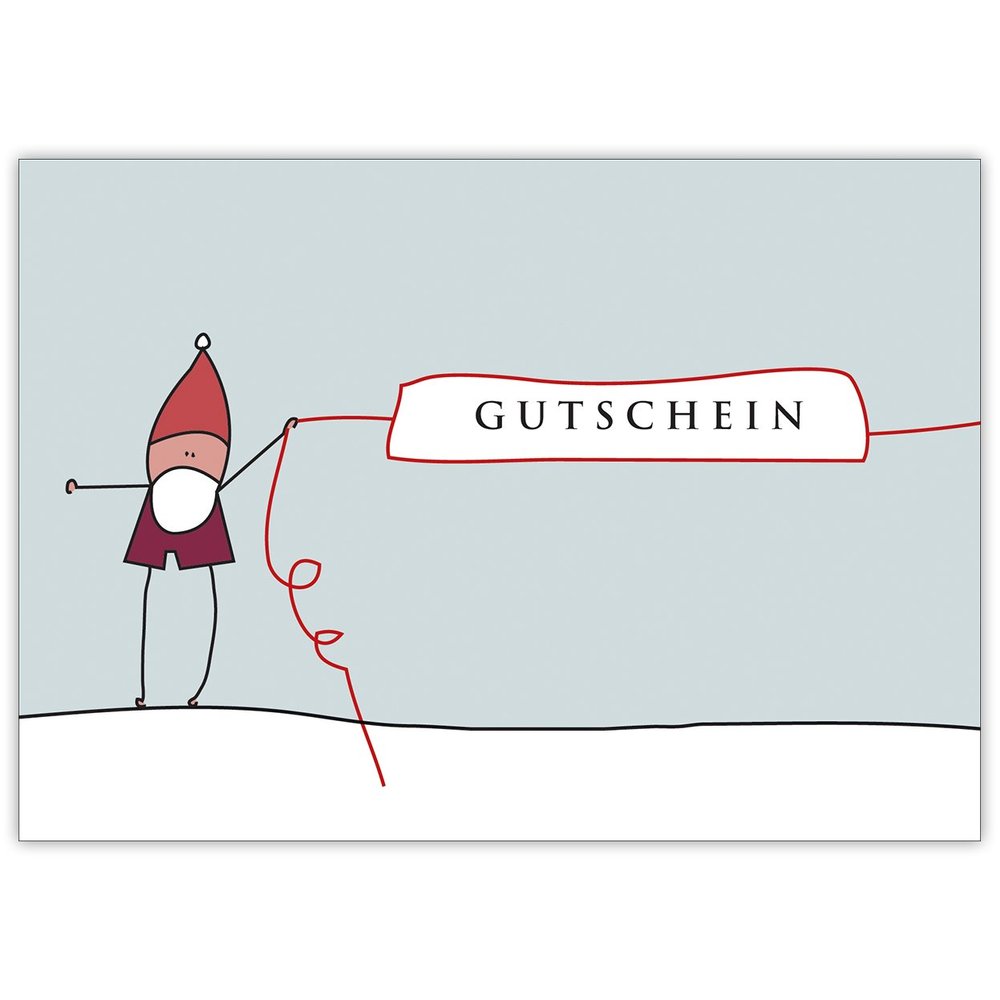 Kartenkaufrausch Funny Elf Christmas Card for Family and Business