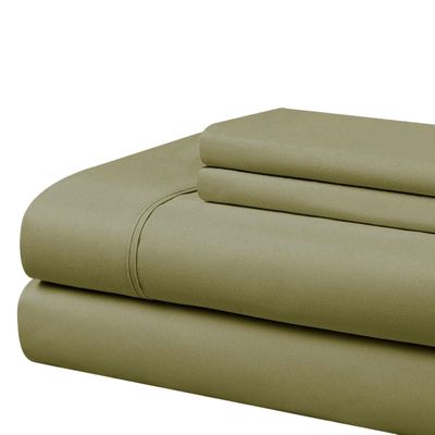 Cathay Home Essentials Bed Sheet Set, Ultra-Soft, Hypoallergenic, Wrinkle-Resistant, Double-Brushed Microfiber, Sage, Full