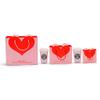Miya 3-Piece Small Pink Heart Gift Bag Set, 15 x 14 x 7 cm view 2