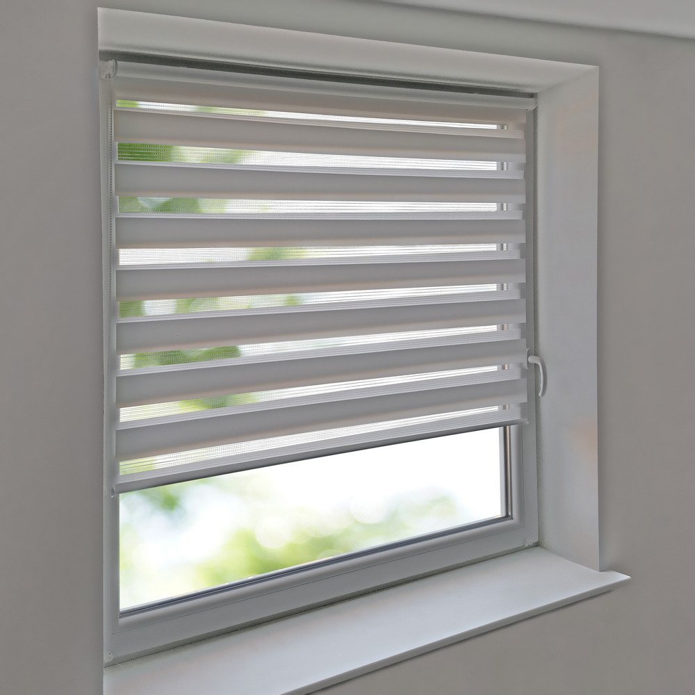 Easy-Shadow Easy&Fix Duo Clamp Roller Blind, 140 x 100 cm (W x H), White
