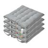 Homescapes Set of 4 Gray Chair Cushions, 16 x 16 in view 1