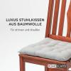Homescapes Set of 4 Gray Chair Cushions, 16 x 16 in view 2