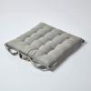 Homescapes Set of 4 Gray Chair Cushions, 16 x 16 in view 4