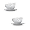 FIFTYEIGHT PRODUCTS Coffee Cups, Set of 2 with Napkins, 200 ml, Kissing + Happy view 1