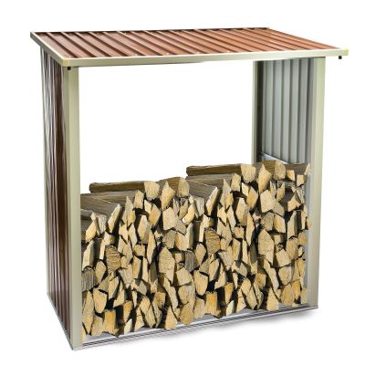 Firewood Rack - Rack Made of Hot-Dip Galvanized Steel Sheet