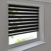 AUENMA Duo Roller Blind 100 x 210 cm, Anthracite, No-Drill Clamp Mount view 2