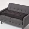 Homescapes Sofa Seat Booster for 2-Seater, Black, 100 x 48 x 10 cm view 1