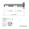 BASIT Double-Track Inside-Run Curtain Rod, Stainless-Steel Look, 16 mm, 280 cm, H80 view 2