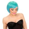 Widmann 04446 Melange Fashion Wig, Green-Blue, Carnival Costume Party view 3