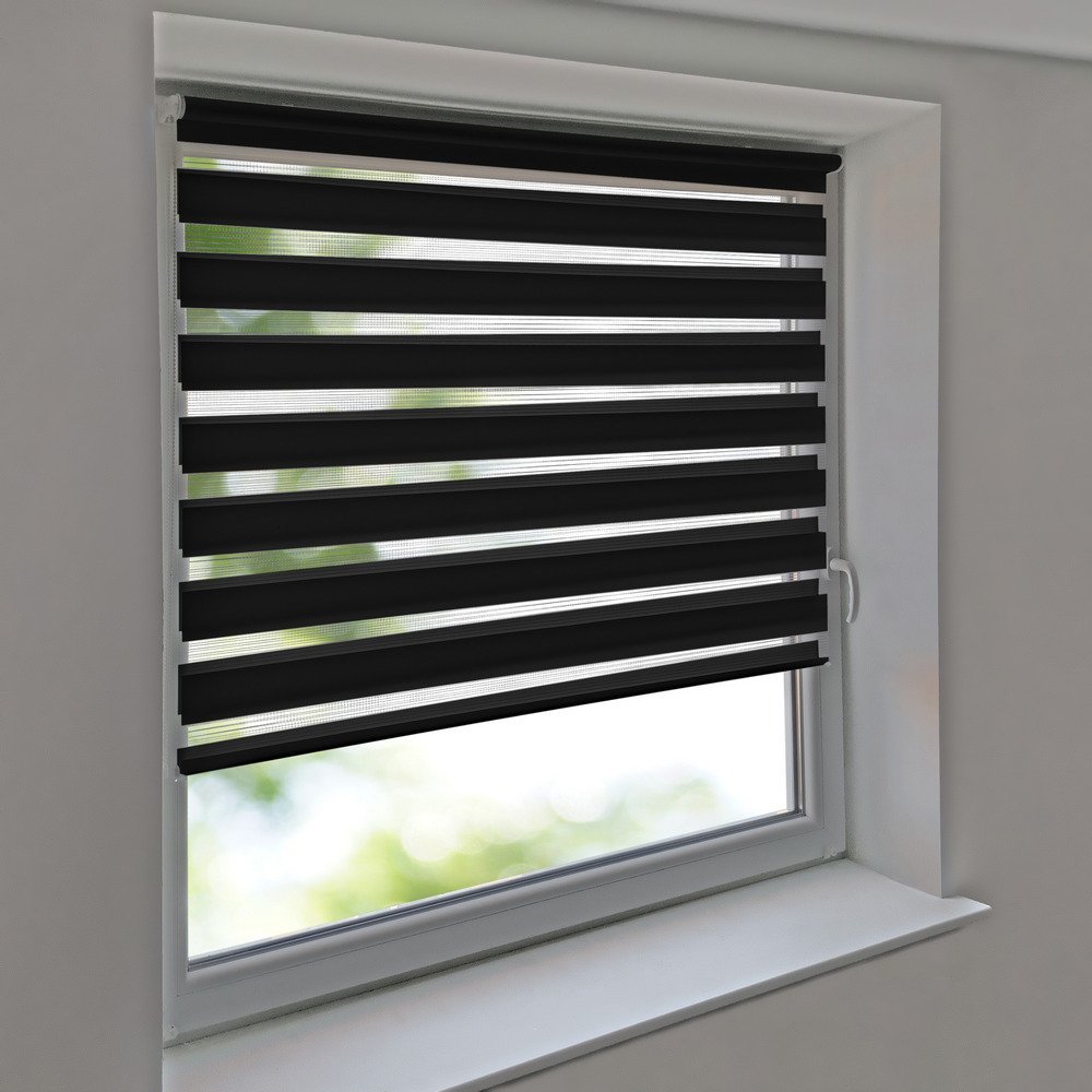 Easy-Shadow Universal Duo Roller Blind, 135 x 190 cm, Anthracite