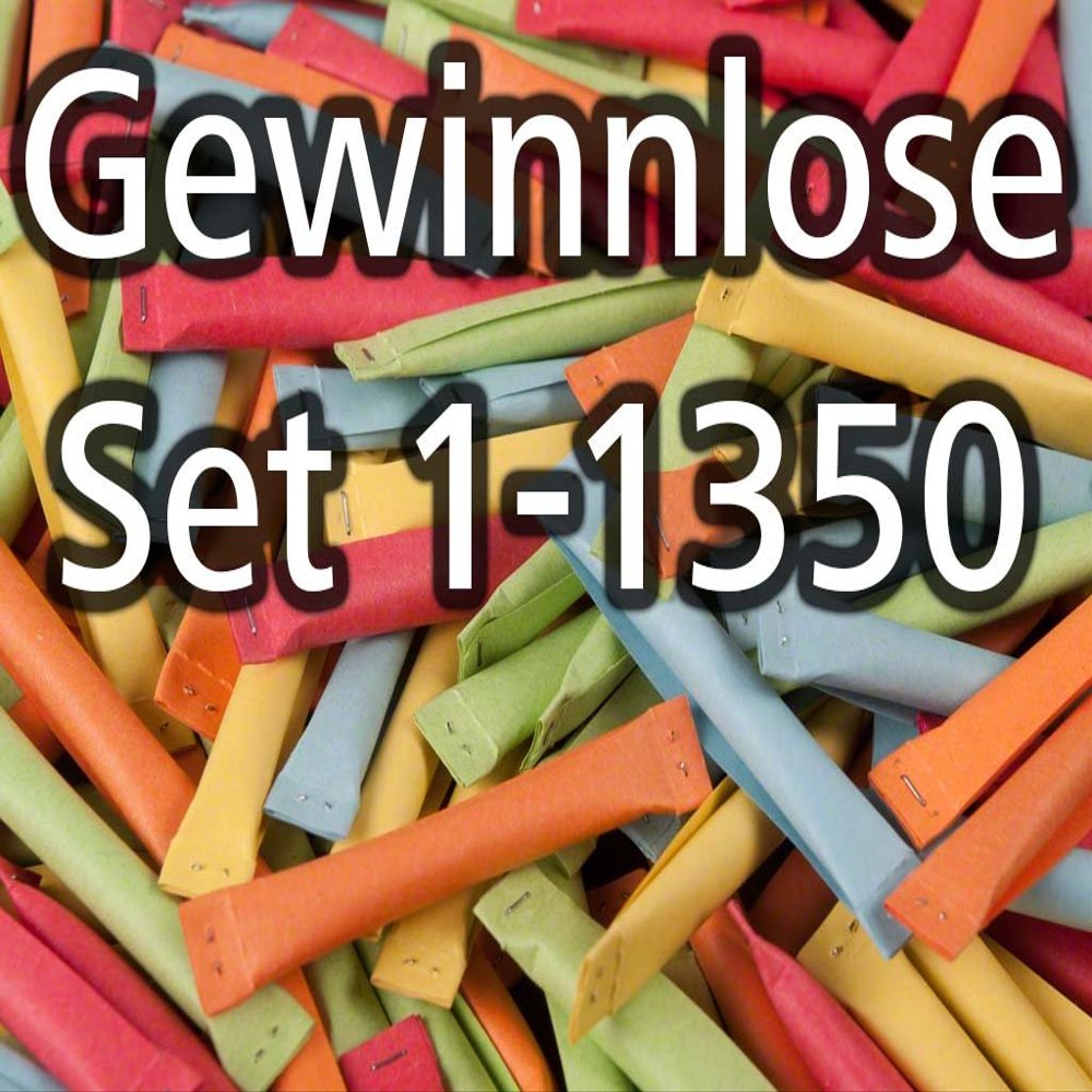 Security Raffle Tickets, Stapled, Assorted Colors, Set 1–1350