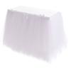 HBBMAGIC DIY Tulle Table Skirt, White, 275 x 76 cm, Party Decoration for Weddings, Birthdays, Baptisms, Baby Showers and Banquets view 1