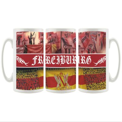 Ultras Freiburg Printed Ceramic Coffee/Tea Mug, 300 ml, White