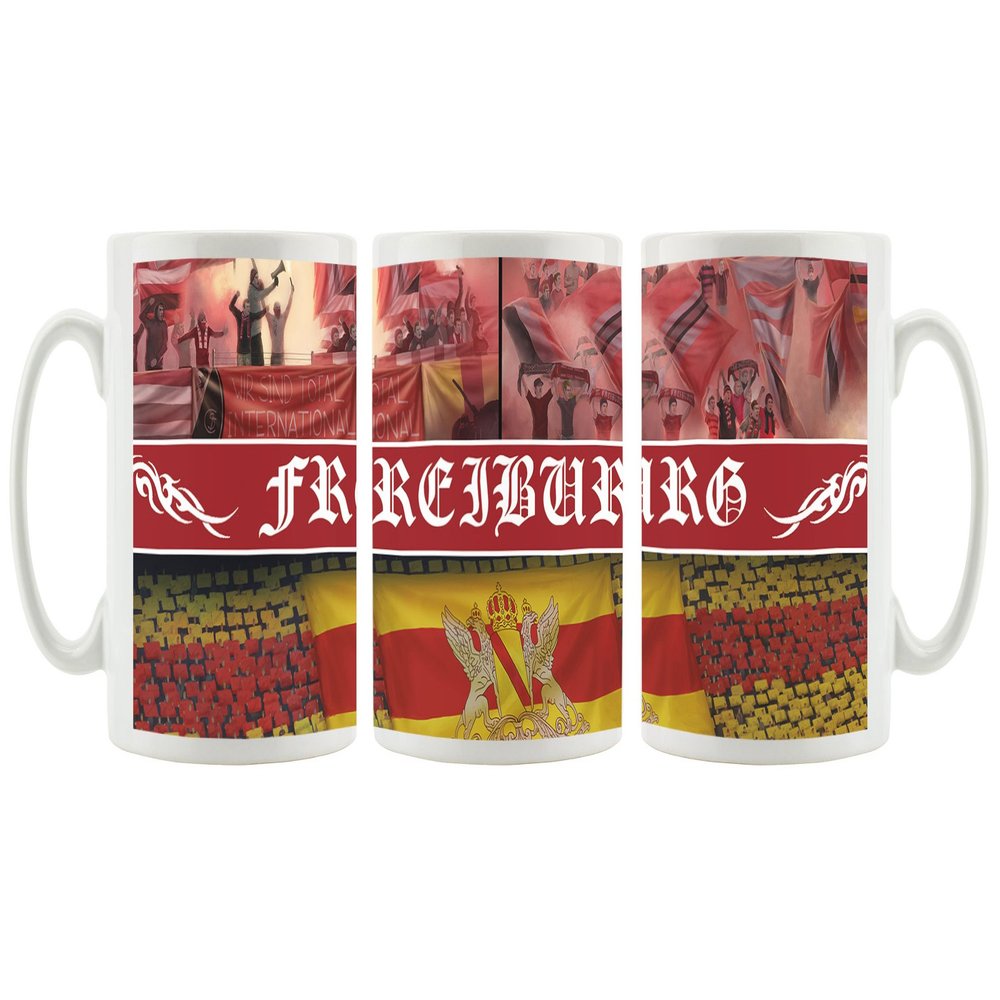 Ultras Freiburg Printed Ceramic Coffee/Tea Mug, 300 ml, White