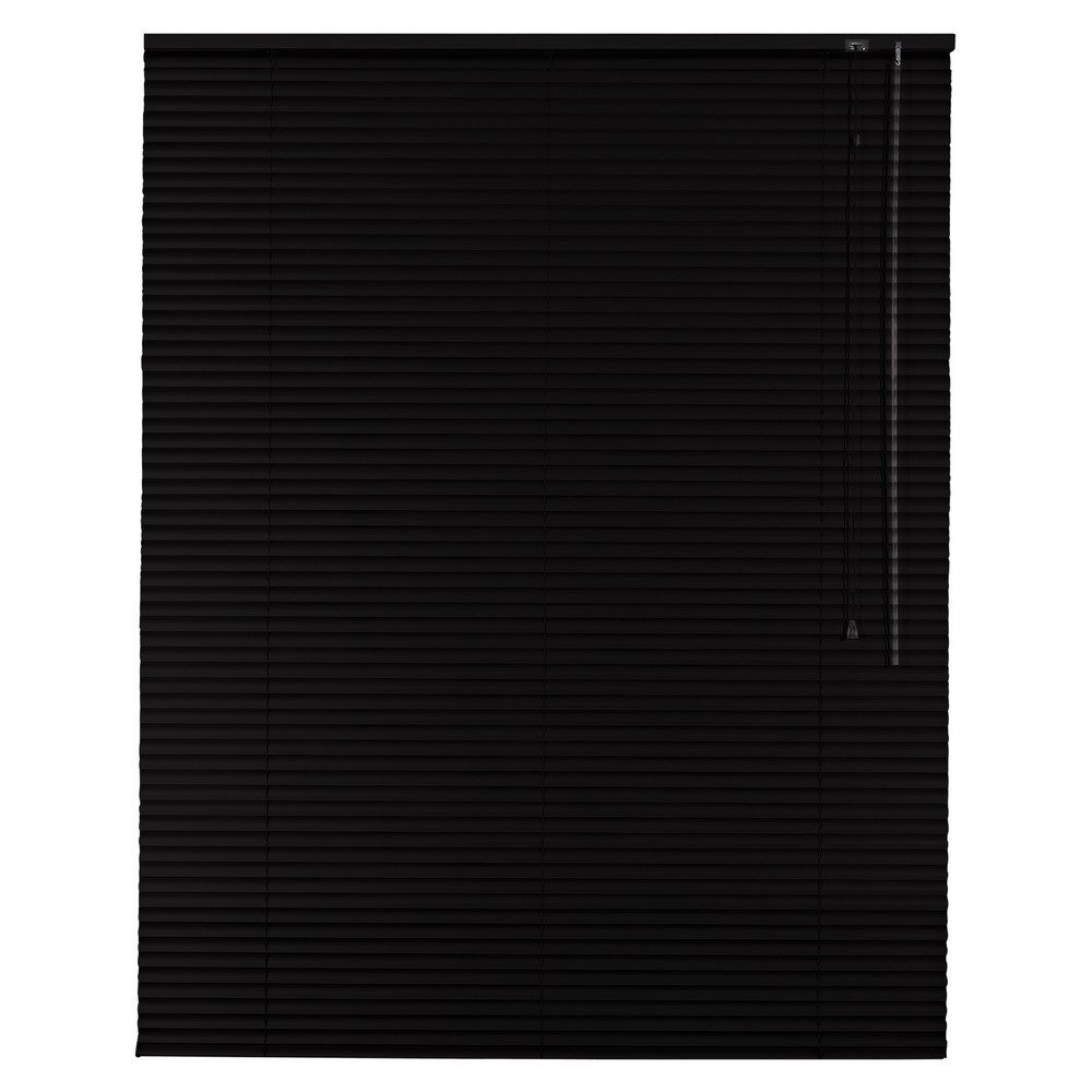 Easy-Shadow Standard Aluminum Venetian Blind, No-Drill Clamp Mount, Black, 110 x 150 cm