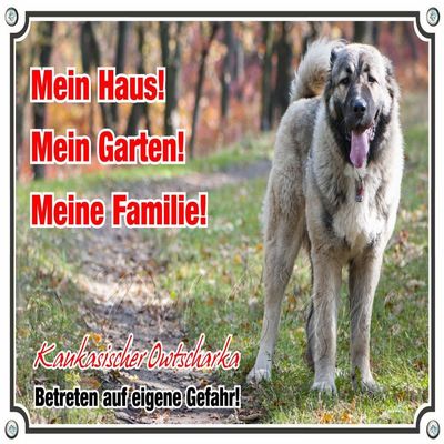Petsigns Caucasian Shepherd Dog Sign - My House!, 1A Quality, DIN A4
