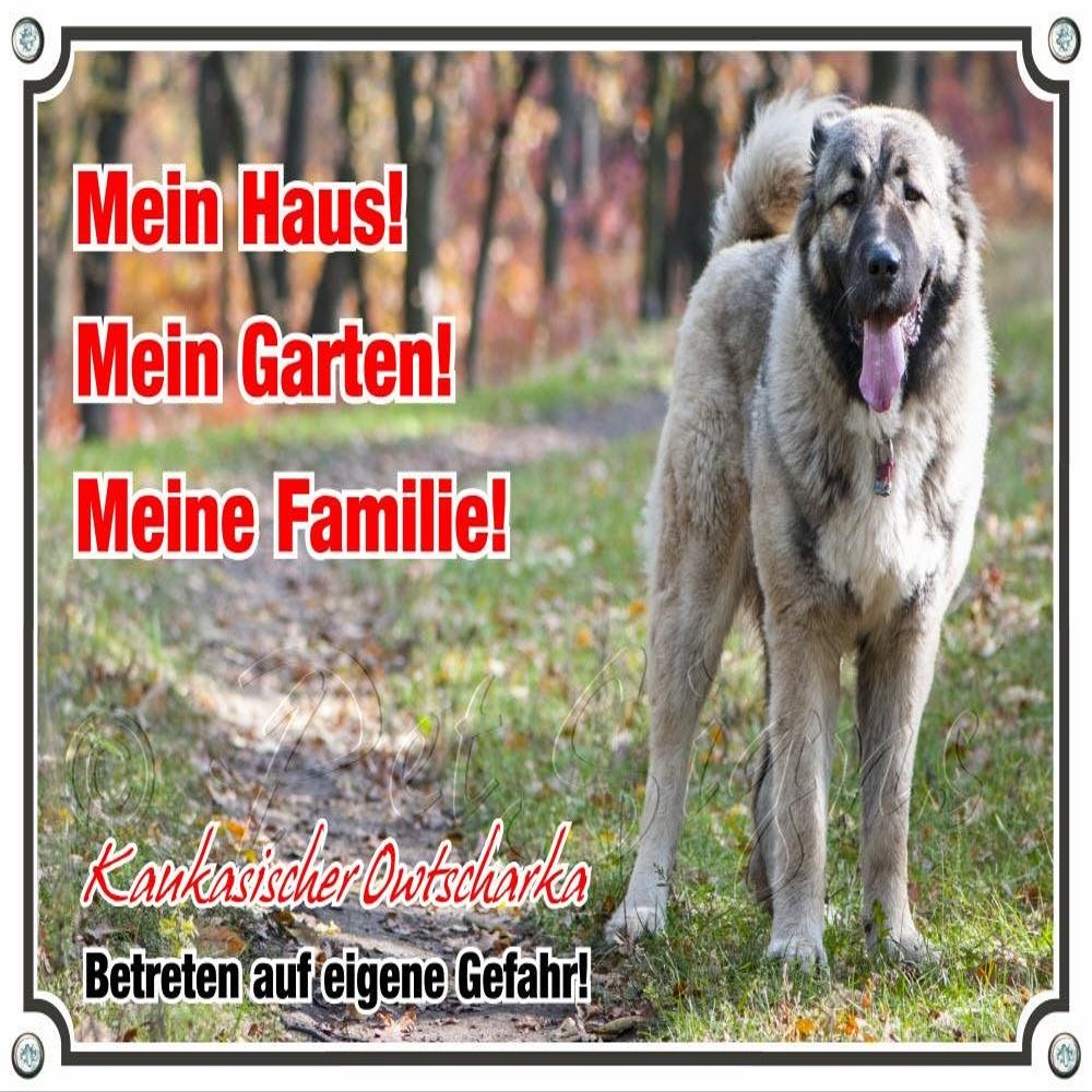 Petsigns Caucasian Shepherd Dog Sign - My House!, 1A Quality, DIN A4