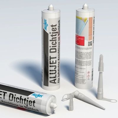 ALUJET Dichtjet Self-Adhesive, Permanently Elastic Adhesive Compound for Airtight Pitched-Roof Connections, 310 ml