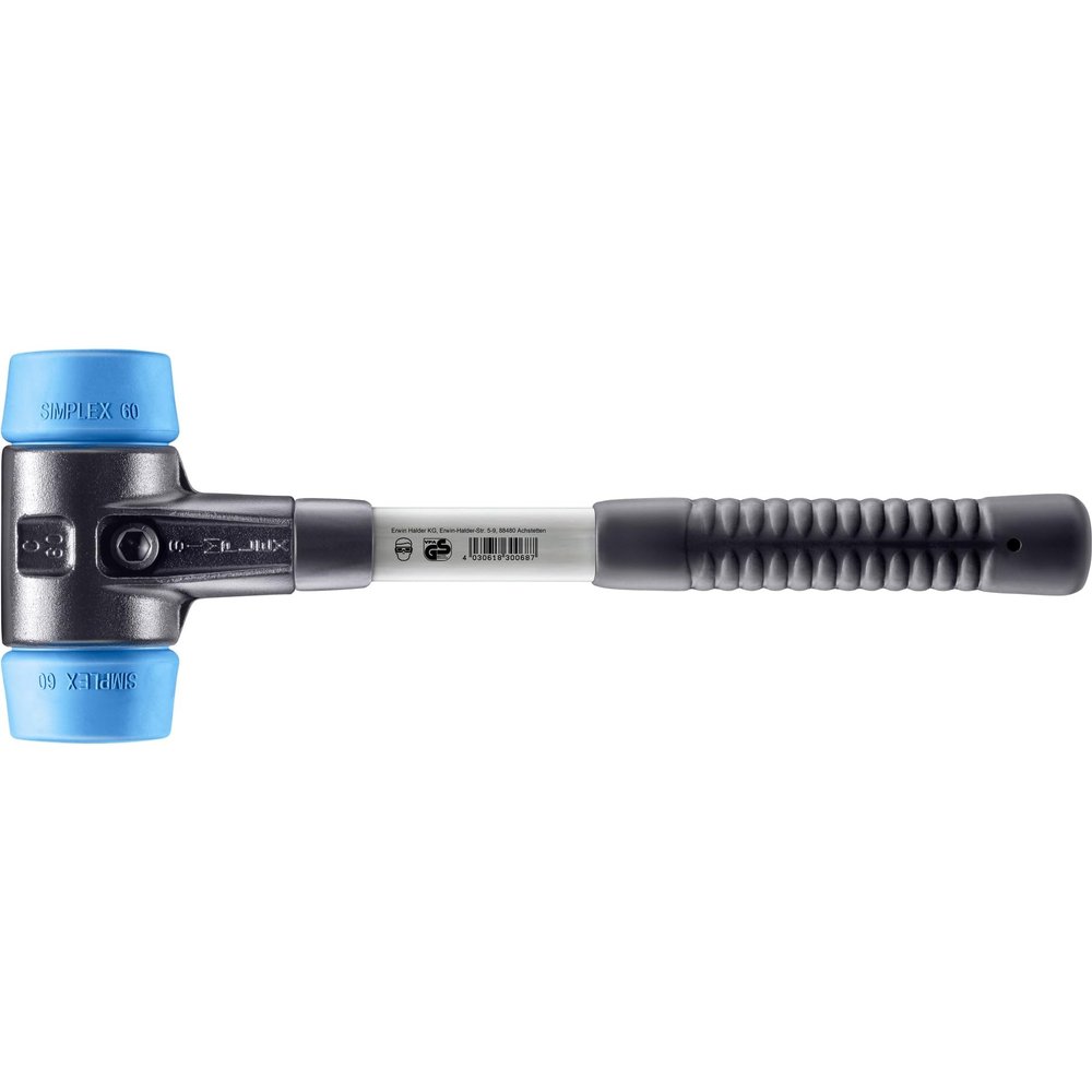 SIMPLEX Soft-Face Mallet, TPE-Soft, Fiberglass Handle, D=60 mm
