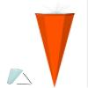 Blank School Cone, Orange, 85 cm with Tulle Trim view 1