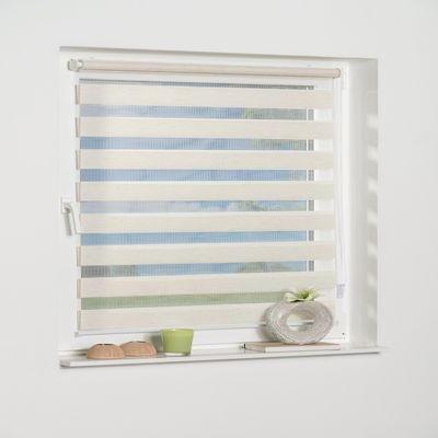 K-home Andorra Clamp-Fit Double Roller Blind, Beige, 110 x 150 cm
