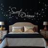Loft Wall Decal "Sweet Dreams" with Stars + 250 Glow-in-the-Dark Star Stickers, 30 Colors, 3 Sizes view 1
