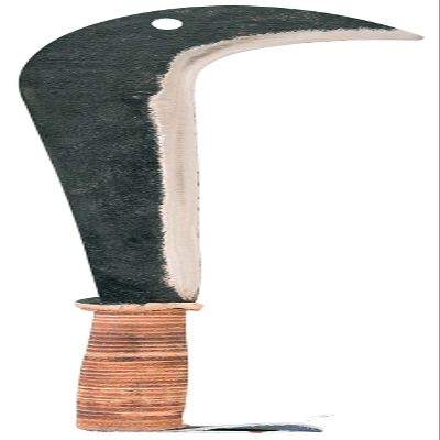 VERDEMAX 31 cm Billhook with Leather Handle, Made in Italy