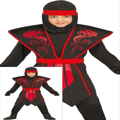 FIESTAS GUIRCA Ninja Shadow Costume for Children - Nio, Ages 10 to 12