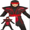 FIESTAS GUIRCA Ninja Shadow Costume for Children - Nio, Ages 10 to 12 view 1