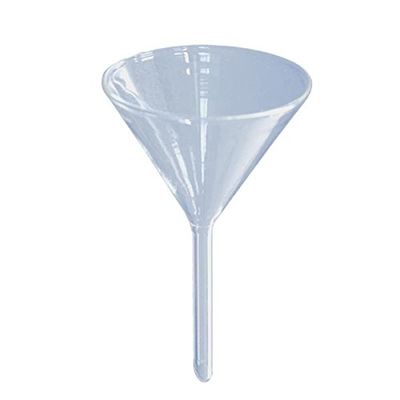 10 Glass Funnels, 100 mm, Soda-Lime Glass, 60° Angle