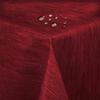 Red Textured Linen-Look Oilcloth Tablecloth, Size Selectable, Square 90 x 330 or 330 x 90 cm view 1