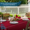 Red Textured Linen-Look Oilcloth Tablecloth, Size Selectable, Square 90 x 330 or 330 x 90 cm view 3