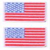 USA Flag Iron-On Patches for Jackets, Jeans & Clothing, 2-Piece Set, 5 x 3.5 cm Each view 1