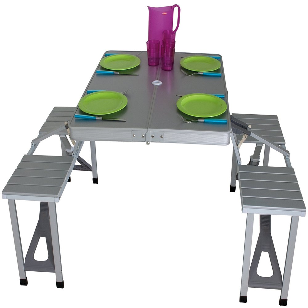 Eurotrail Limoux Folding Camping Table with Seating