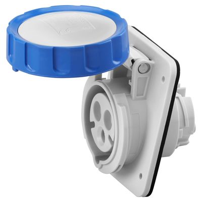 Gewiss HP Base/S Angled 10° HP Socket, 2-Pole + Earth, 32 A, 230 V, 6h, IP67