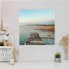 banjado Magnetic Board 50 x 50 cm, Metal Memo Board, Old Pier Design, with 4 Magnets & Mounting Set view 3