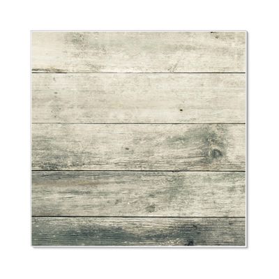 banjado Magnetic Board 50 x 50 cm, Metal Memo Board with 4 Magnets & Mounting Set - Gray Planks