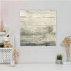 banjado Magnetic Board 50 x 50 cm, Metal Memo Board with 4 Magnets & Mounting Set - Gray Planks view 3