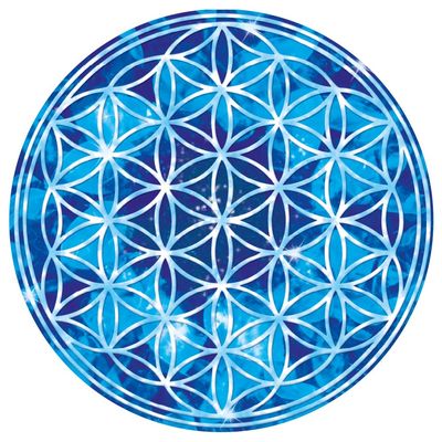 Kiwistar - Living Room Wall Decal, Flower of Life Tree, 80 x 80 cm, EIS_multicolor - Self-Adhesive - Wall Decor for Living Room, Hallway, Bedroom