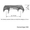 BASIT Curtain Rod, Stainless Steel Look, 20 mm, Double Track, Ceiling-Mounted, 120 cm, D60RR view 2