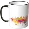 WANDKINGS Mug, “Good Morning Mannheim!” Lettering with Skyline – Dark Yellow view 2