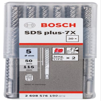 Bosch Professional 30-Piece SDS plus-7X Hammer Drill Bit Set