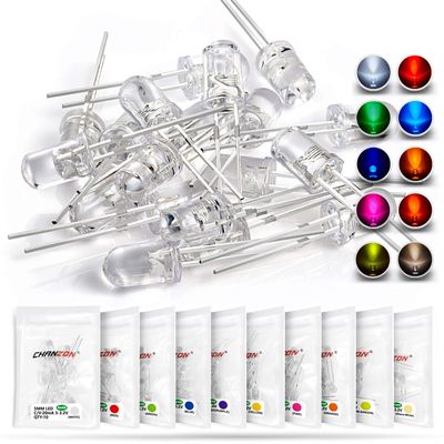 Chanzon 100-Piece 5 mm LED Diode Assortment, 10 Colors