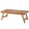 AZUMAYA NX-514 Folding Coffee Table, 28.7" W x 15.7" D x 11.0" H, Natural Acacia Wood view 1