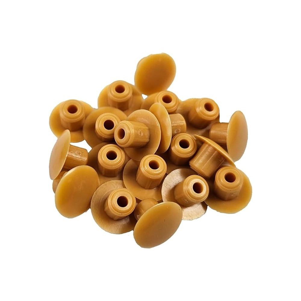 h HKB Push-In Cover Caps, Alder/Beach, 6 mm, 20-Pack